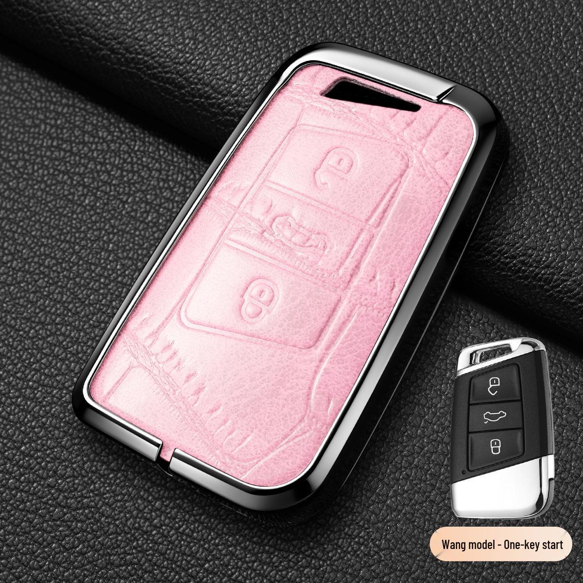 Volkswagen Passat 2017-2018 Key Cover & Protective Case with Hook. Crocodile Pattern