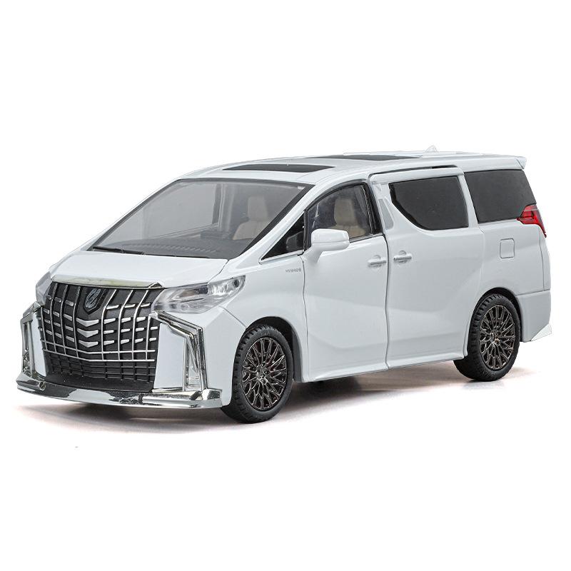 QHKY2 1:24 Toyota Alphard Key Control Alloy Car Model Sound and Light Pull Back Children's Toy Collectibles Birthday Gift