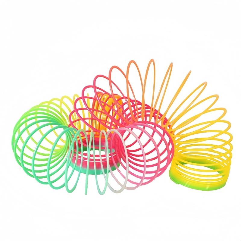 Color Rainbow Circle Funny Magic Toys Early Development Educational Folding Plastic Spring Coil Children'S Creative Magical Toys