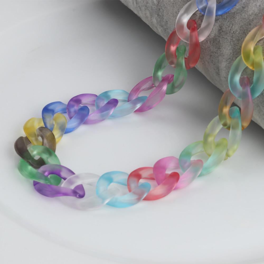 Cadena de Gafas Acrílica Mate de Moda para Mujer Cordón Soporte Cadena para Gafas de Lectura Cadena para Colgar Gafas en el Cuello Correa Cuerda