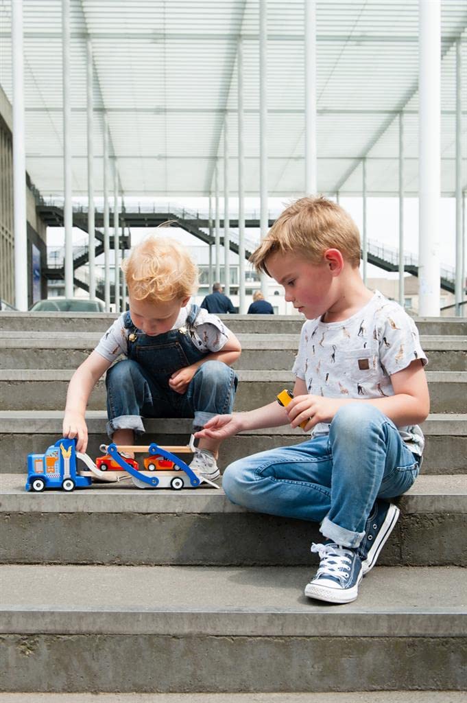 Scratch Wooden Car Carrier Wooden Toy Vehicle Slope Toy 6181098 Authentic