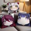 Cartoon cute  Genshin  Pillow Case Office Cushions Suitable For Sofa Car Bedroom Decorative Cushion Cover