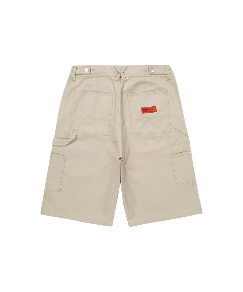 Syupeodeulai Cotton Carpenter Shorts Light Beige