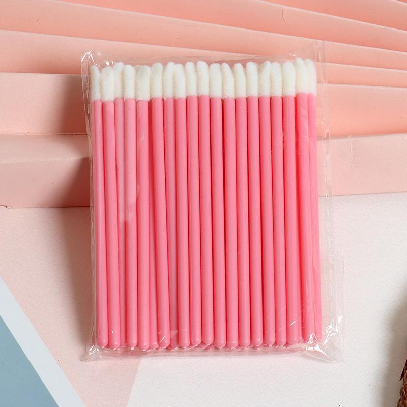 Набор мини-кистей для блеска для губ - 50 шт./упаковка 50 pieces/bag розовый