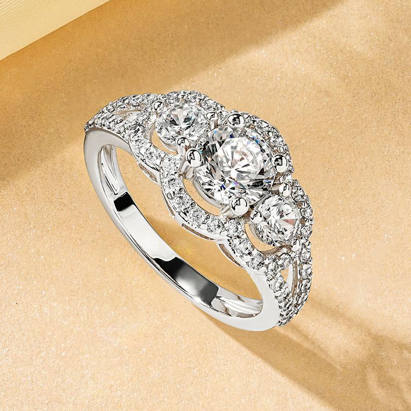 

Rrjzz 1CT Brilliant Round CZ Simulated Diamond Women s Engagement Ring 14k Gold Plated Wedding Rings for Jewelry Romantic Gifts US 5