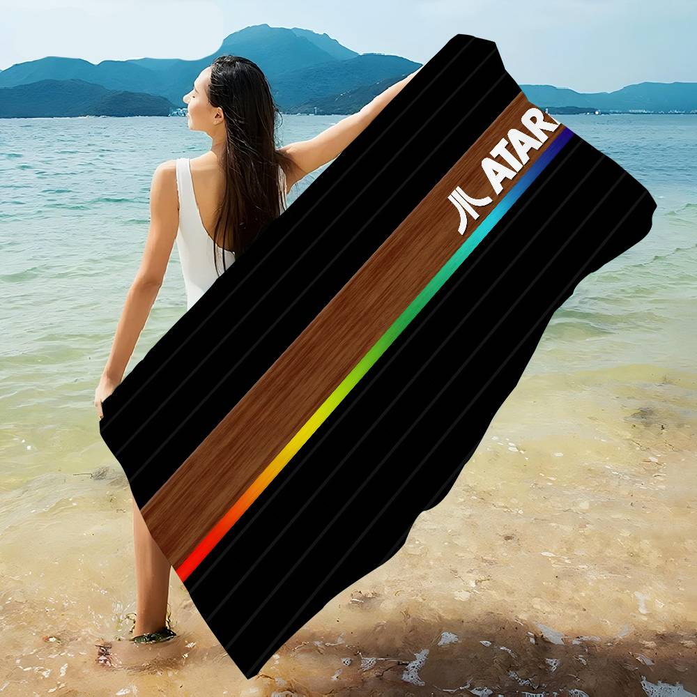 A-Atari Beach Towel Colorful Bath Towels for Girl Microfiber Quick Dry Custom Sand Free Beach Yoga Spa Gym Pool