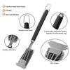 BBQ Grill Cleaning Brush Scraper Barbecue Duty Cleaner Kit Stainless Steel Bristles Cooking Tools Charcoal Cleaner With Spatula