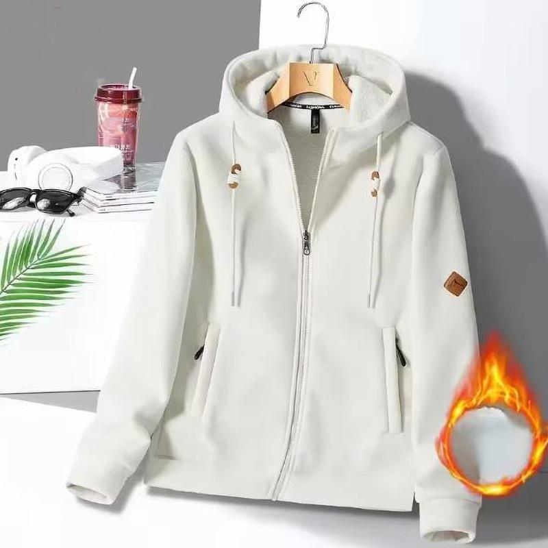 

Winter Warm Jacket Men s Fleece Lined Thickened Hoodie Coat Casual Women s Outdoor Cold Proof Jacket XXS