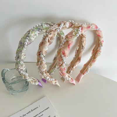 Haarband Stirnband Dünnes Bündel Kopfschmuck Zubehör Haar Mode Perle Haar Mesh Gedruckt