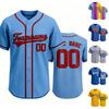 Anpassbares Baseballtrikot für Herren und Damen Button-Down Kurzarm Sporthemd Teamname Nummer Aufgedruckt Sportbekleidung