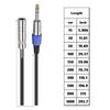 6.35mm Sound Extension Cable Male to Female 6.35 Auditory Extender Cord, Straight or Right Angle Connection