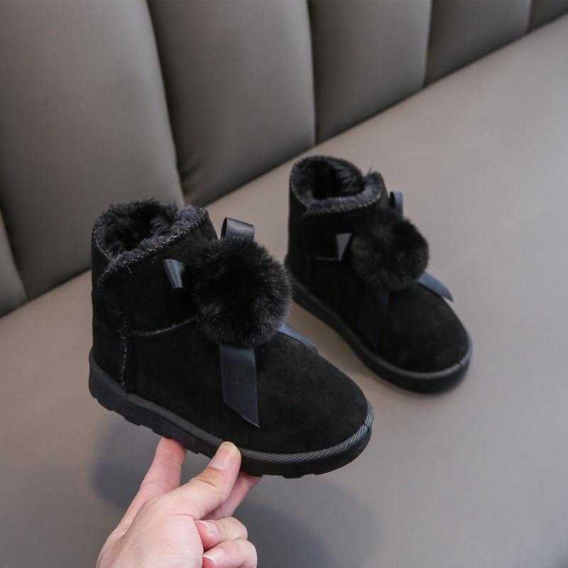 Girl's Fashion Snow Boots Boy's Thick Plush Ankel Warm Winter Boots