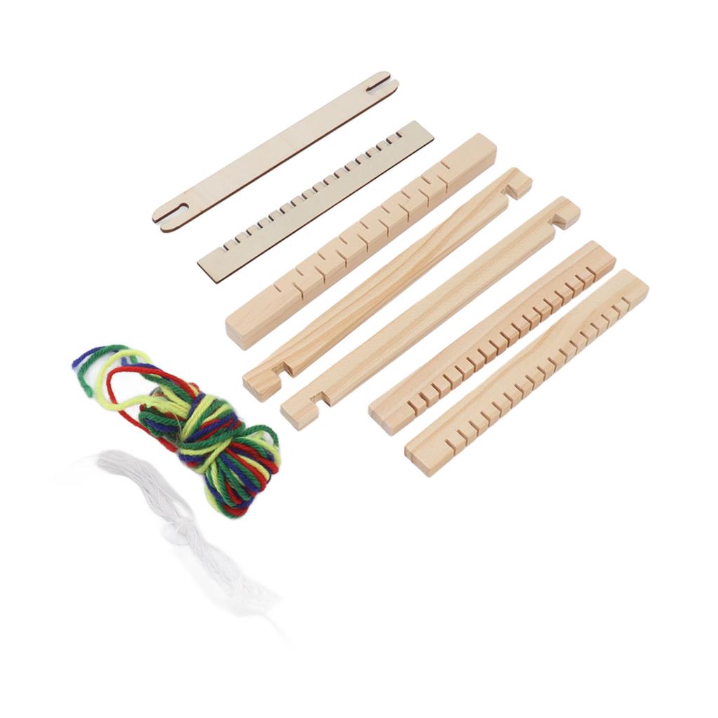 Kids Weaving Loom Easy Operation Hand Eye Coordination Durable Wood Weaving Loom Kit for Beginner