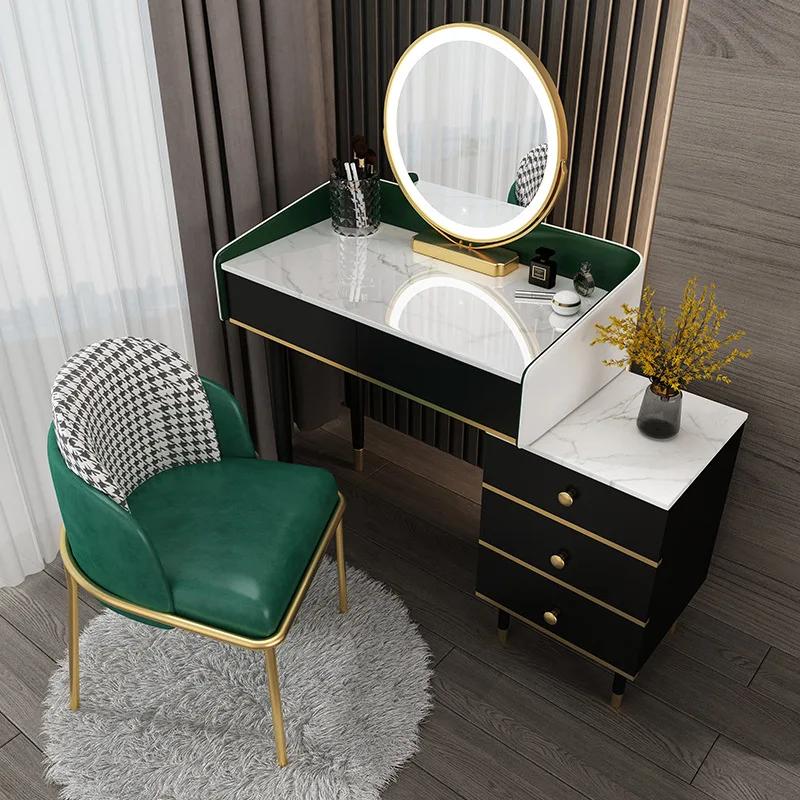 The Nordic Dresser Small Family Model Bedroom Contemporary Contracted with Lamp Light Decoration Lacquer That Bake Makeup Table