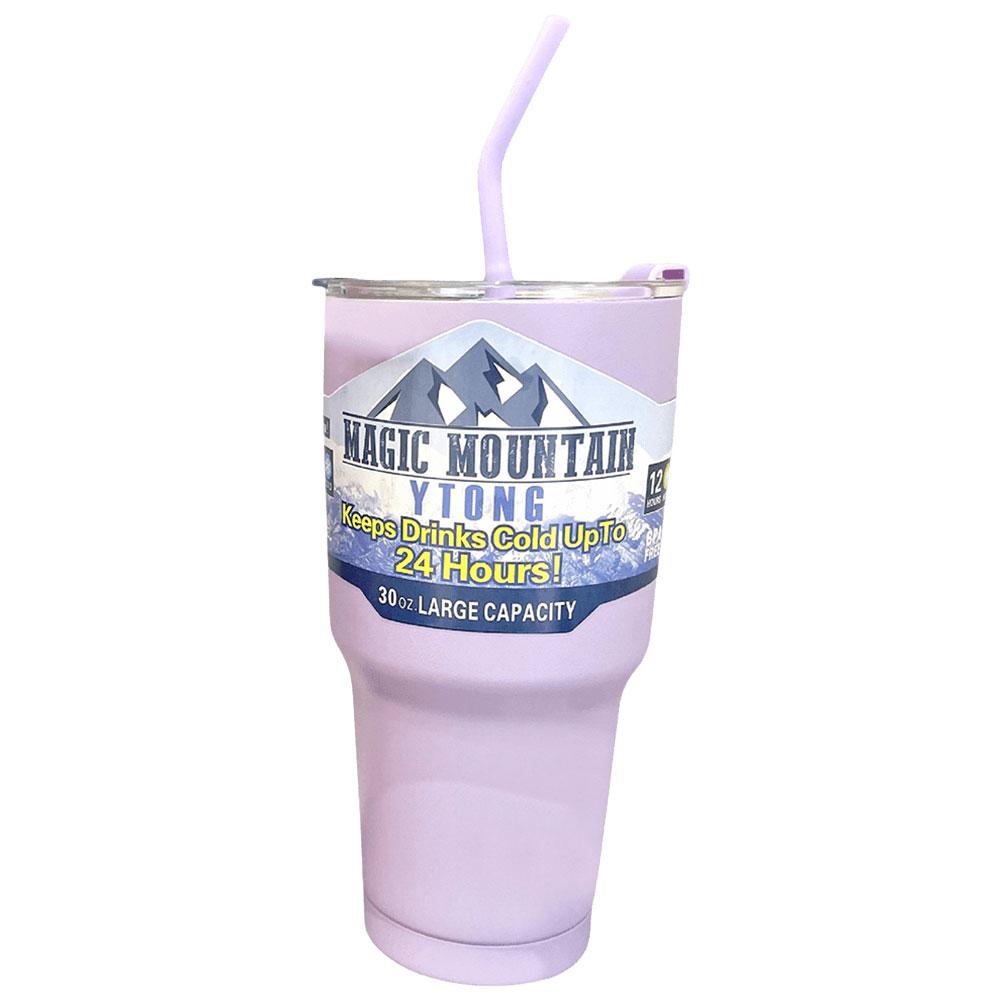 30oz Insulated Bottle Water Bottle Stainless Steel Thermal Water Cup Large Capacity Vacuum Cup with Straw for Camping Picnic 30oz