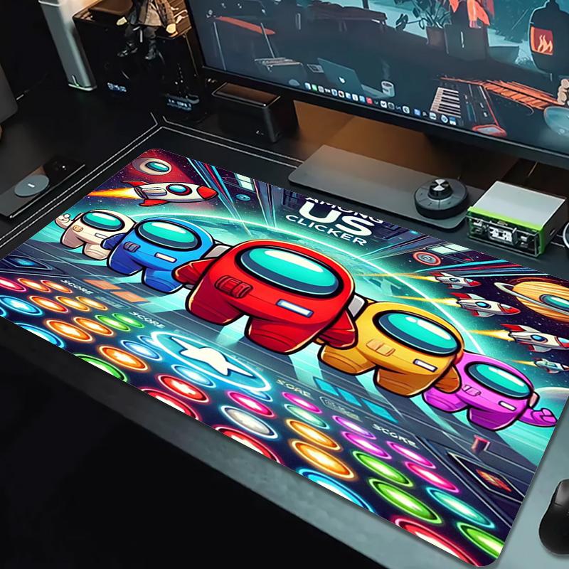 Among Us Color Mouse Pad Large Gaming Table Cushion Non-slip Laptop Tablet Big Mousepad XXL Mat Mini PC Playmat With Lock edge