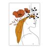 Abstract Line Wall Art, Fashion Woman Flower Canvas Painting Modern Poster Prints Bedroom Living Room Wall Decor