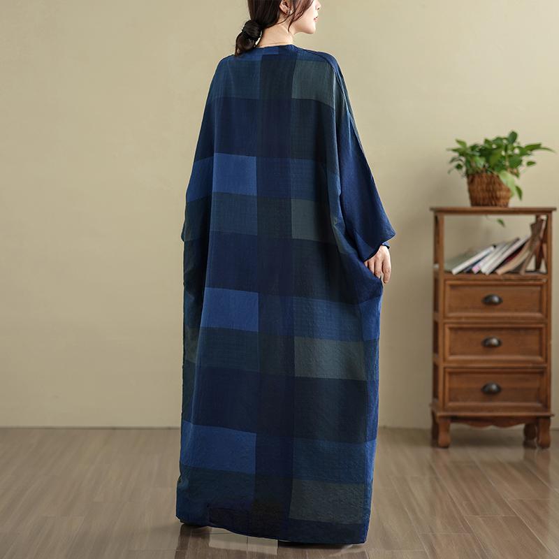 DIMANAF 2025 Women Plus Size Spring Long Dress Loose V-Neck Printing Vintage Casual Floral Oversize Long Sleeve 5030