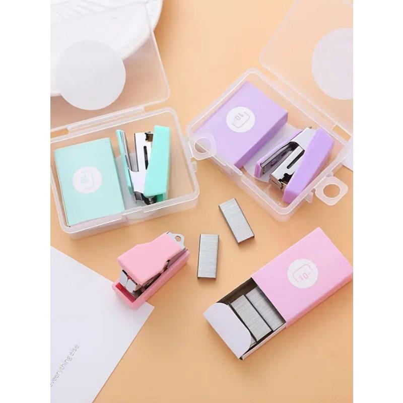 1pc Creative Colorful Miniature Stapler Set Includes 400pcs Staples In Compact Box For Schools Offices For Teachers Day Back To School School Supplies