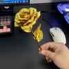 1pc Eternal Golden Rose Gift Box, Valentine's Anniversary Birthday Present for Wife, Forever Flower, Luxury Decor, Keepsake