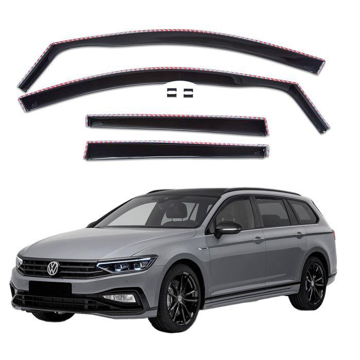 GP Deflecteurs d'air Déflecteurs de Fenêtre Latérale Compatible Avec Volkswagen Passat B8 Combi depuis 2014 4pcs