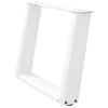 Vidaxl Coffee Table Legs, 2 Pcs, White, 60X(42-43) Cm, Steel