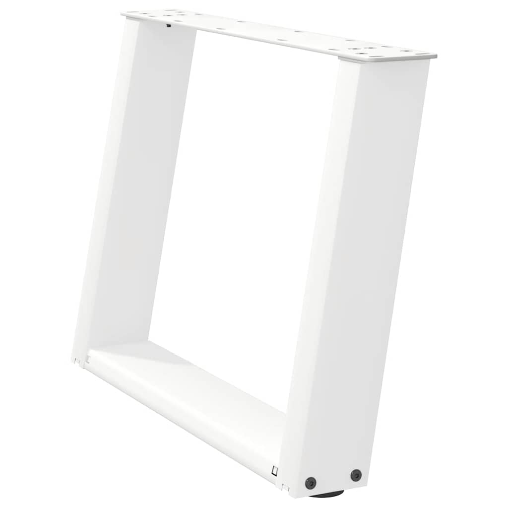 Vidaxl Coffee Table Legs, 2 Pcs, White, 60X(42-43) Cm, Steel