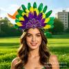 Colorful Feather Headdress Party Costume Props Halloween Headbands, Carnival New Hair Accessories
