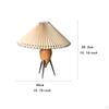 Retro Table Lamp Bed Light Decoration Modern Minimalist Pleated for Living Room