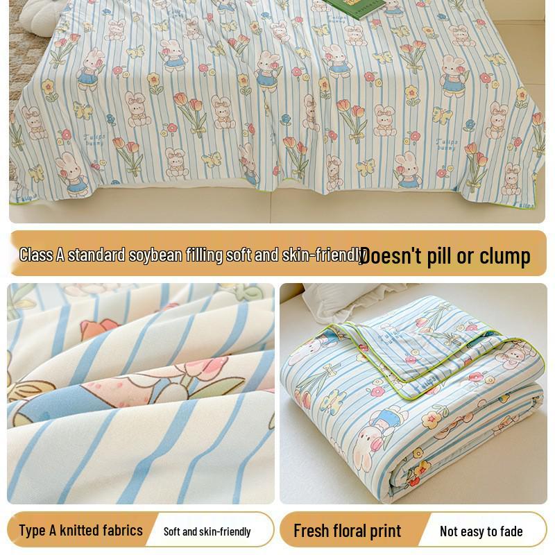 Leichte Baumwoll-Kinderbettdecke - Maschinenwaschbare Sommerdecke