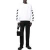 Off-White Diagonal Helvetica Oversized Sweatshirt White Men Tops OMBA058C99FLE0010110