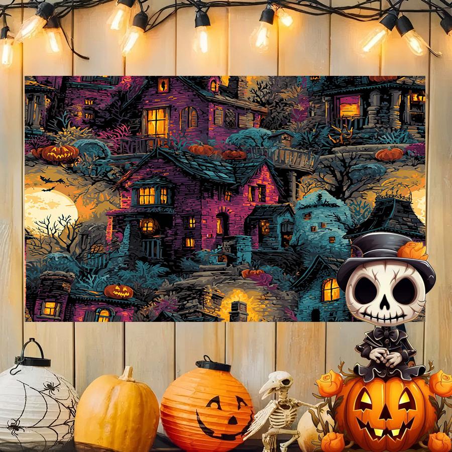 Halloween Ghost Blanket Background Cloth Hanging Cloth Bedroom Bedside Decorative Wall Cloth Rental Dormitory Tapestry