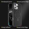 For iPhone 11 12 13 14 15 16 Pro Max Plus Phone Case Magnetic Metal Stand Kevlar Pattern Carbon Fiber Anti Drop Slim Cover