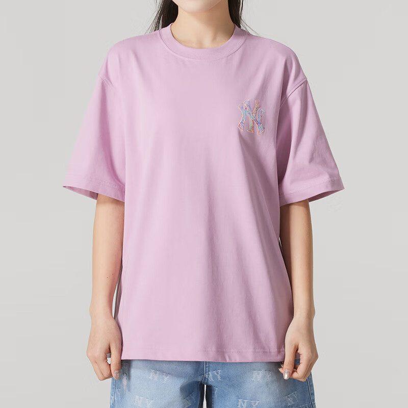 MLB New York Yankees T Shirt Unisex Light Purple 3ATSB0953-50PPL