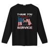 Thank You For Your Service American Flag Military T Shirt Vintage Washed Unisex Stylish Streetwear Versatile Slightly Soft