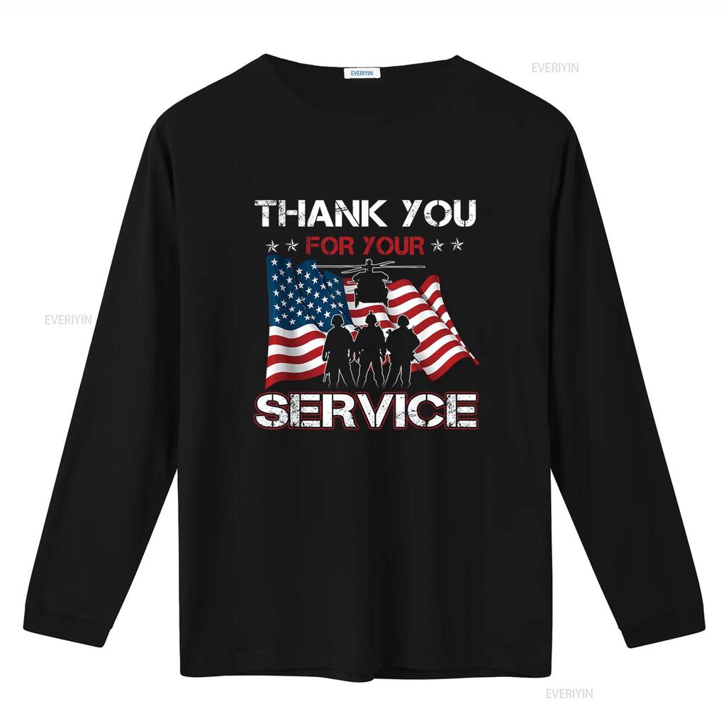 Thank You For Your Service American Flag Military T Shirt Vintage Washed Unisex Stylish Streetwear Versatile Slightly Soft