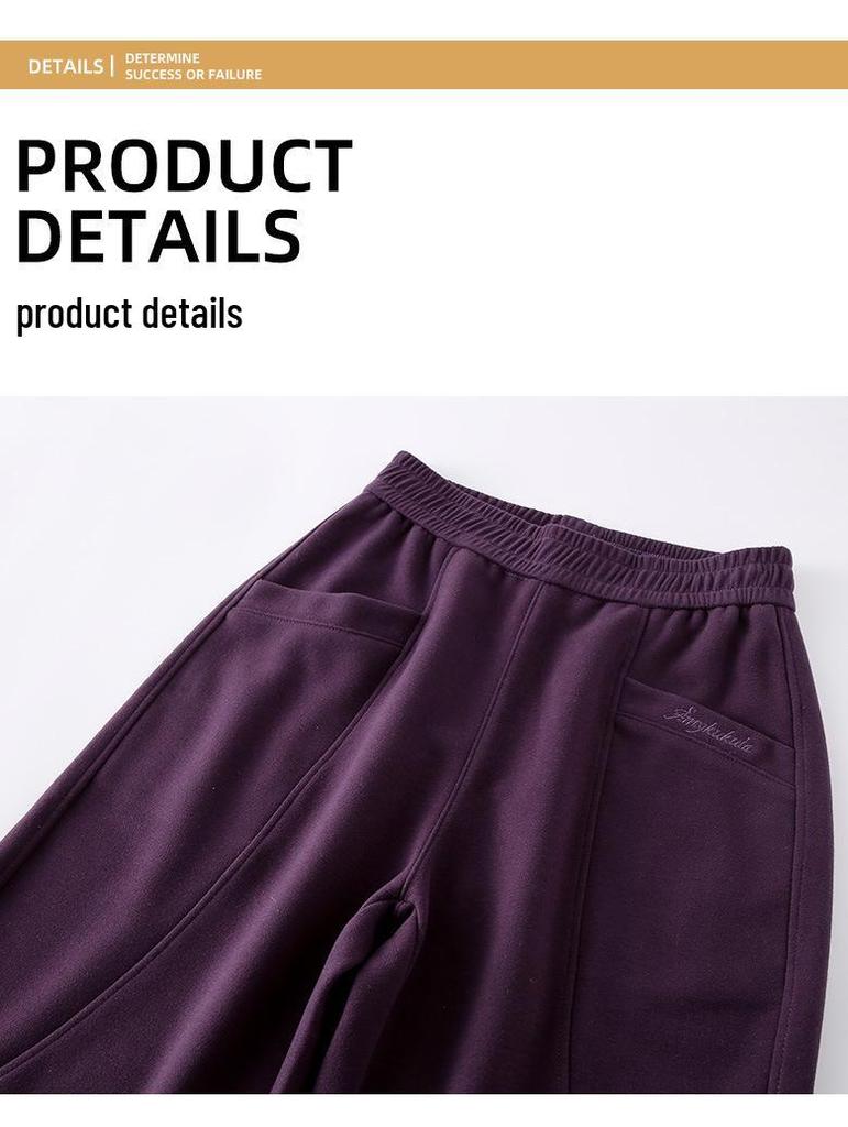 GAGN Brown Women's Casual High-Quality Loose Straight-Leg Trousers - 2026 Spring/Autumn Versatile Style