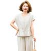 Elegant Two-Piece Summer Outfit for Middle-Aged Women