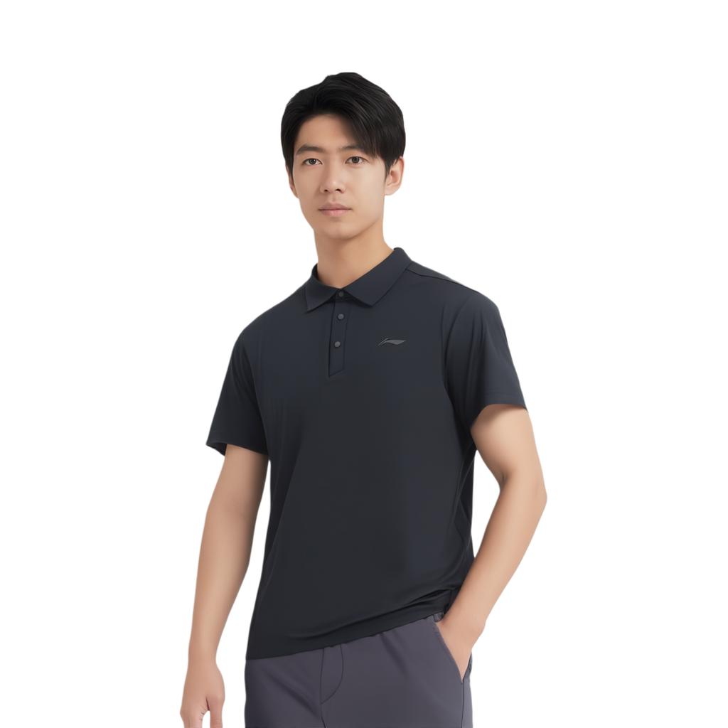 Li Ning Fitness Series Polo Shirt Men's Black APLU255-1