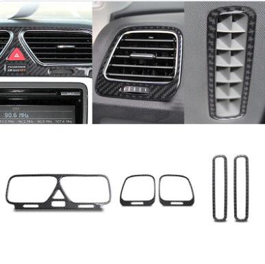 for Volkswagen Shangku interior modification real carbon fiber left and right air outlet decorative frame auto accessories