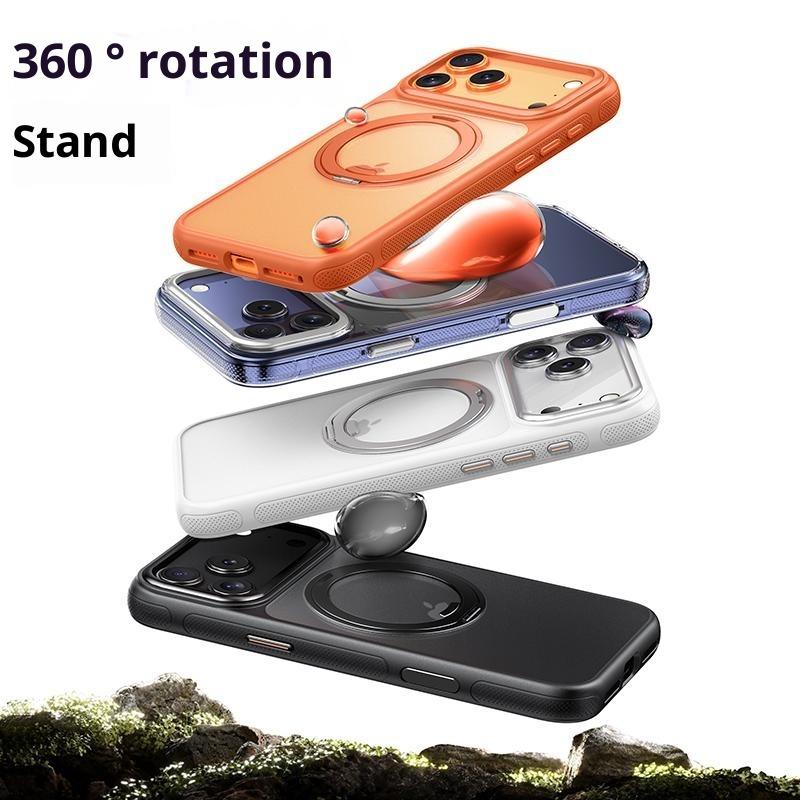 For iPhone 17 Pro Max Case Compatible with MagSafe Kickstand TPU PC Phone Back Cover