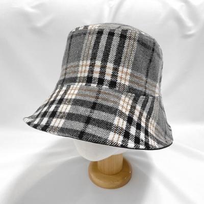 Women's Unisex Autumn Check Double-Sided Bucket Hat
