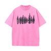 Letter Plants and Trees O Neck Vintage T Shirt Lovers Day Tees Short Sleeve for Male Discount Pure Cotton Funny Washed Tshirts
