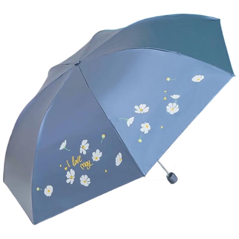 Parasol  Snow Moon Wind Flower  Full Shading 3-Fold UV Umbrella