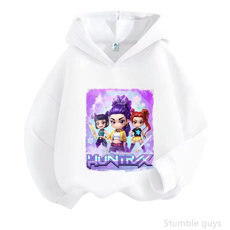 Kids' Retro Anime K-Pop Hoodie - Long Sleeve, Spring/Autumn Casual Wear for Boys & Girls
