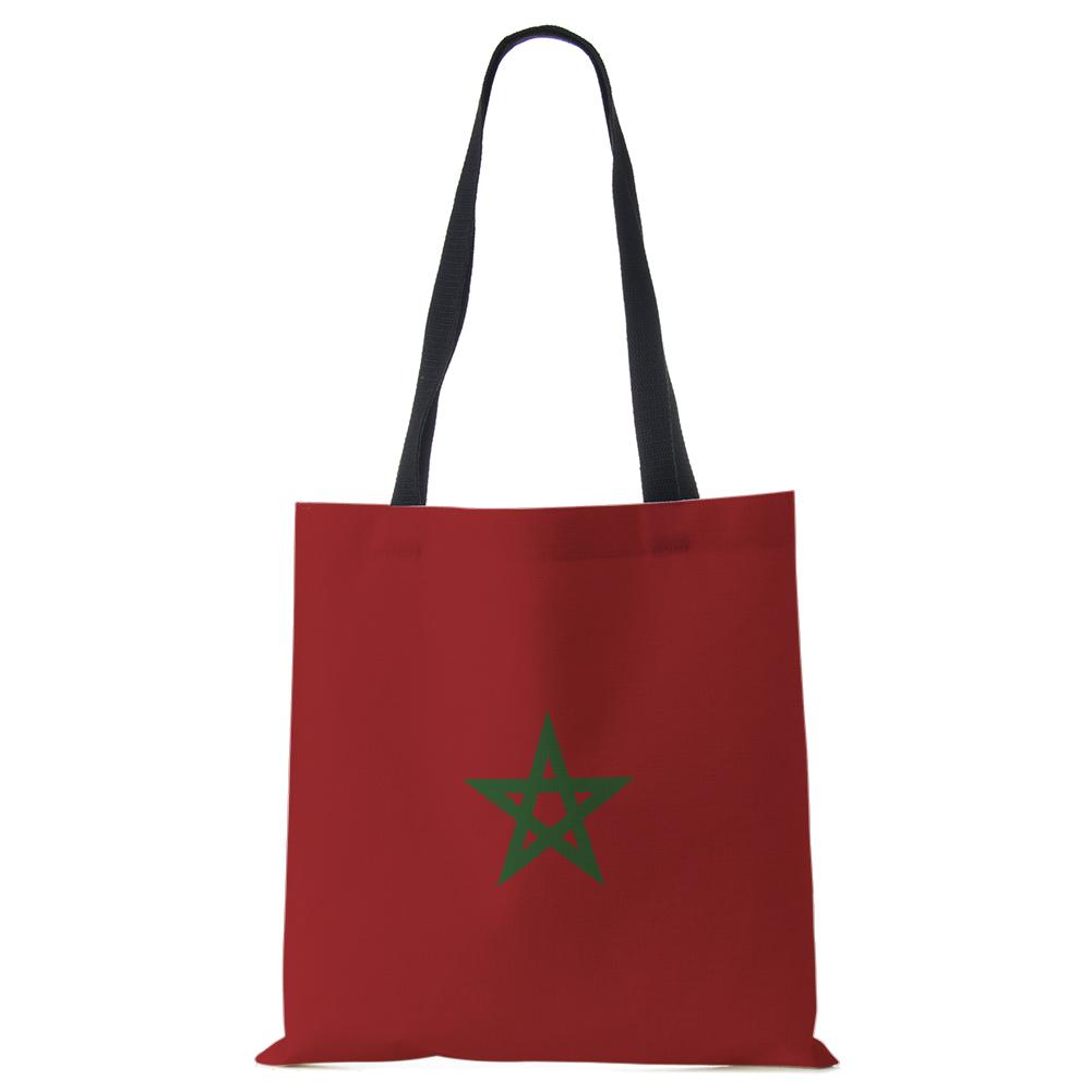 World Cup Flag Women Handbag Linen Totes Casual Traveling Beach Gift Bags CLE