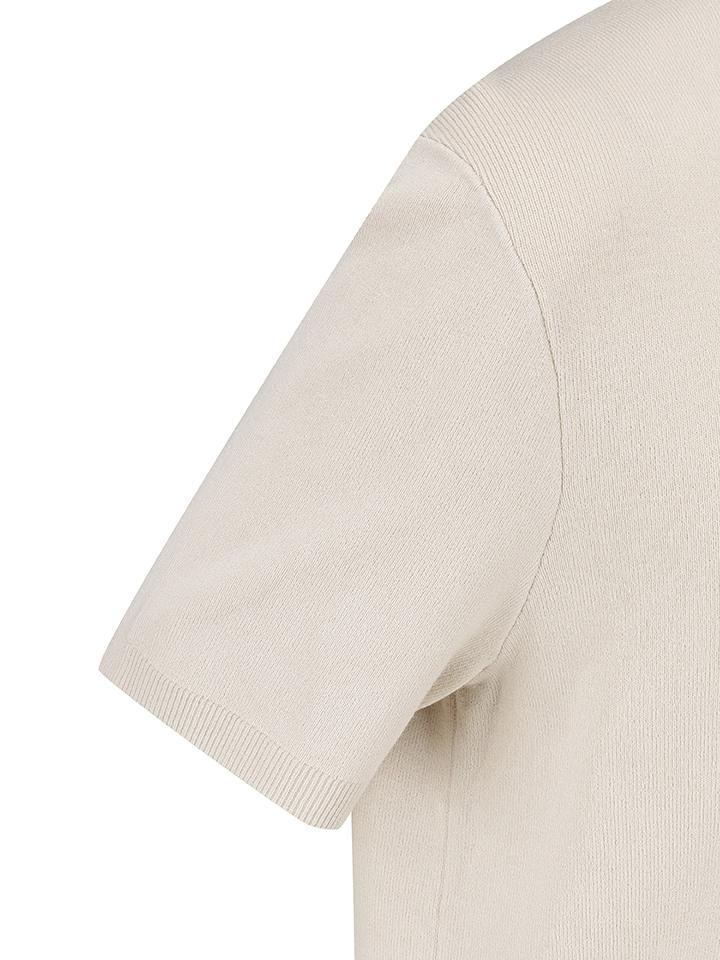 ZIOZIA Men'S) Miracle Short Sleeve Half-Zip Collared Knit_Beige