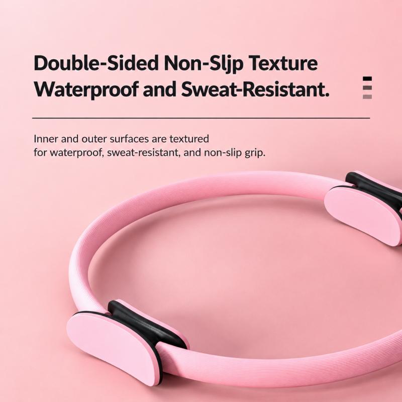 Pilates Ring Resistance Circle With Non Slip Handles For Home Fitness Leg Arm Back Stretching Training ABS Fiberglass Exercise Tool