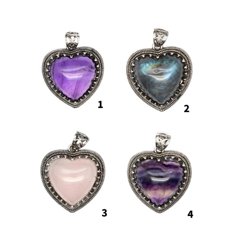 Vintage Styles Labradorite Pendant Necklace Featuring Elegant Amethyst Gemstones for Women Seek Unique Fashion