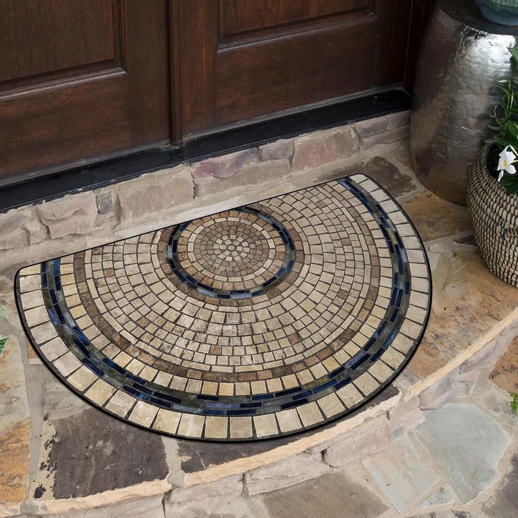 Entrance Doormat Garden Decorations Door Entry Mats Outdoor Carpet Home Floor Mat Semi-circular Rug Fußmatte Für Den Hauseingang